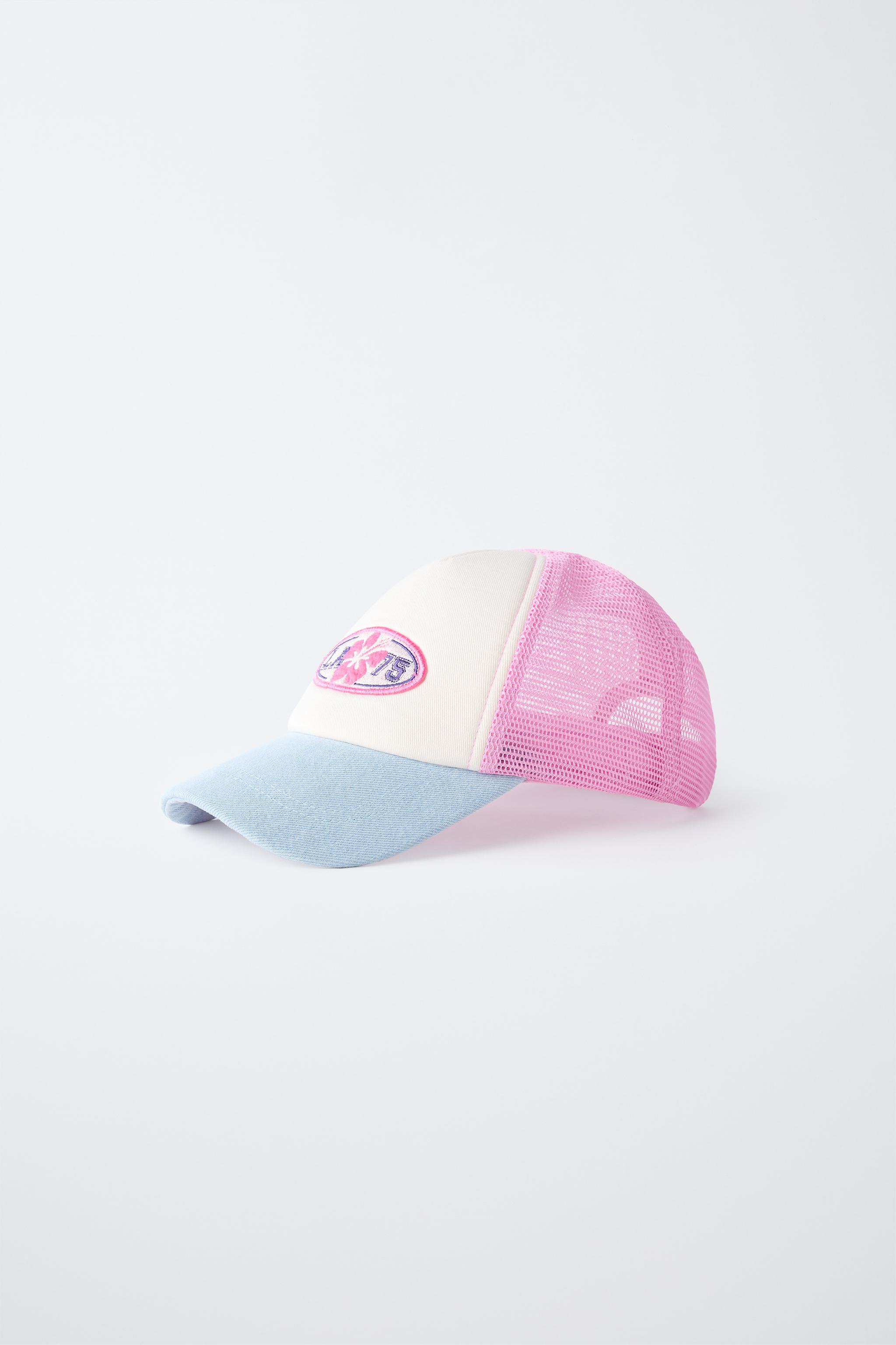 6-14 ANS/ CASQUETTE EN RÉSILLE BRODÉE